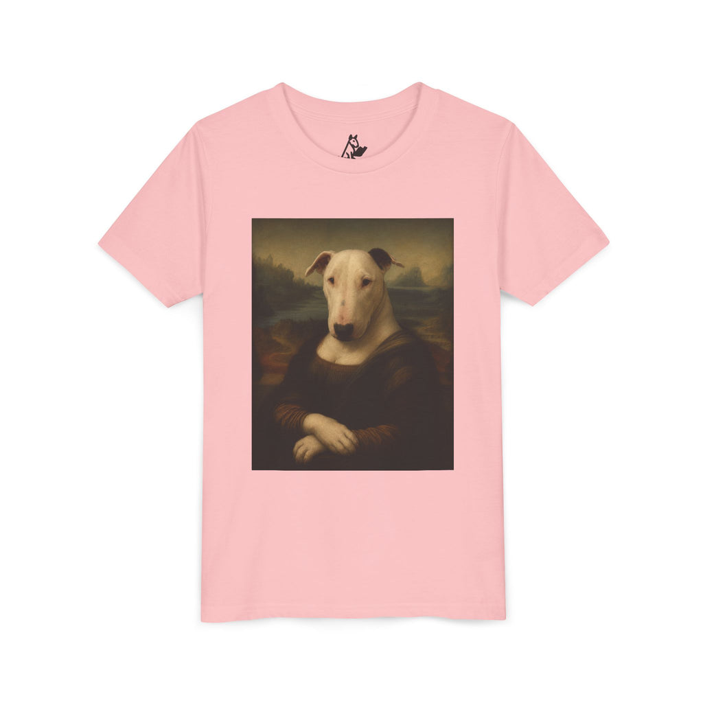 Bull Terrier Mona Lisa — after Leonardo da Vinci, c.1503 | Youth Tee