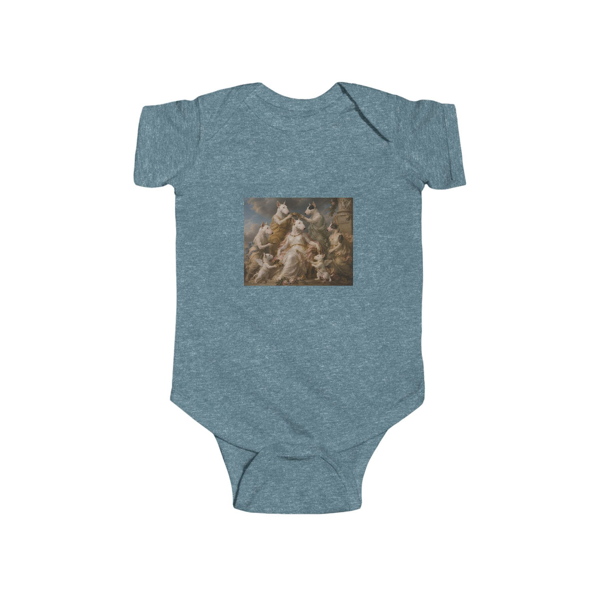 Bull Terrier Themire Crowned by the Graces — after the Sevres Manufactory, 1777 | Bodysuit