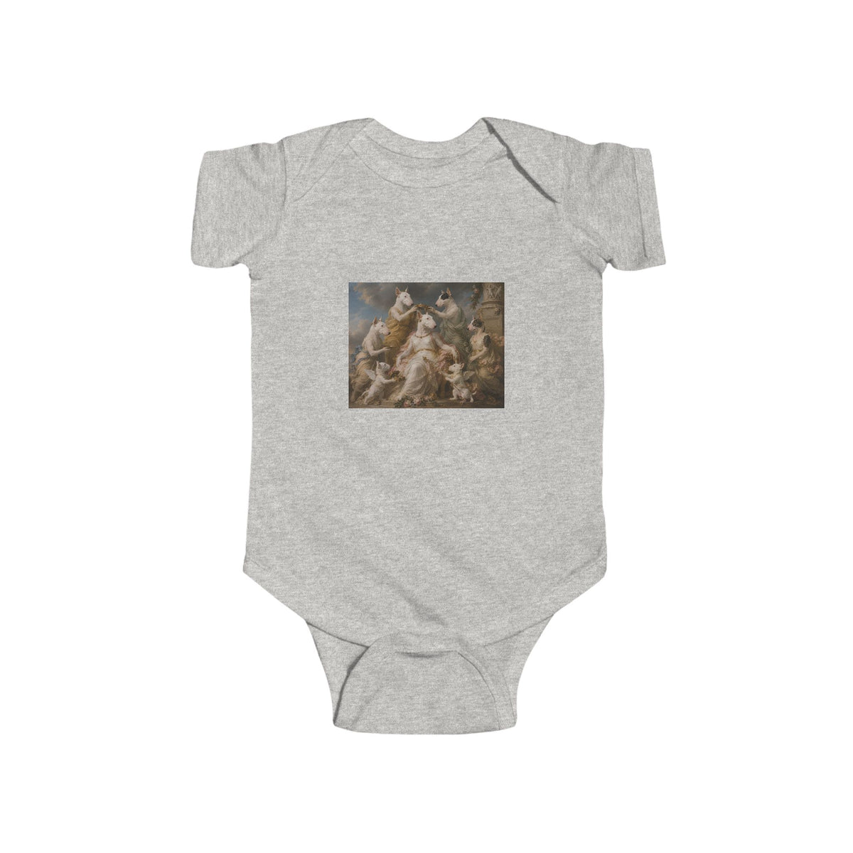 Bull Terrier Themire Crowned by the Graces — after the Sevres Manufactory, 1777 | Bodysuit