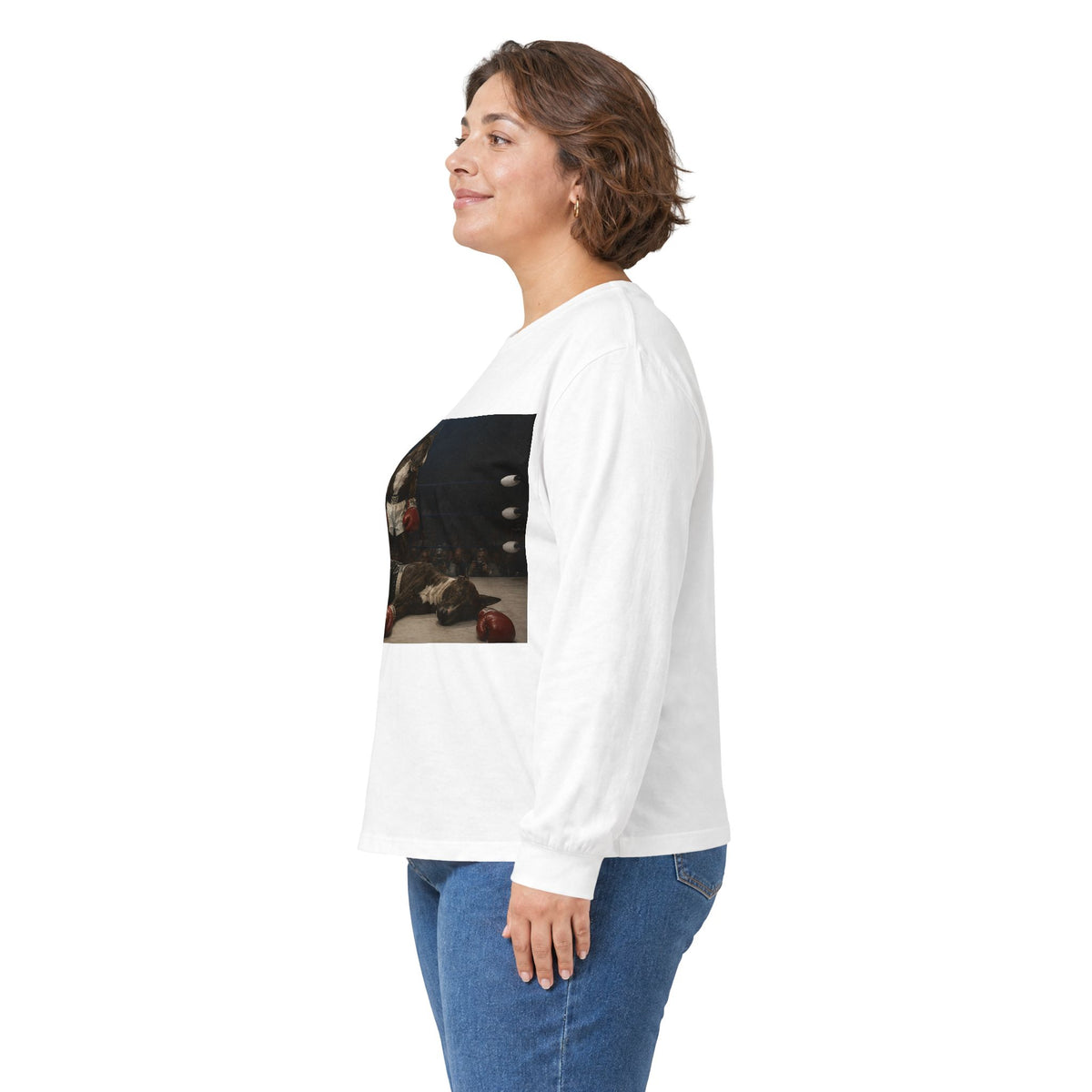 Bull Terrier Mona Lisa — after Leonardo da Vinci, c.1503 | Long Sleeve