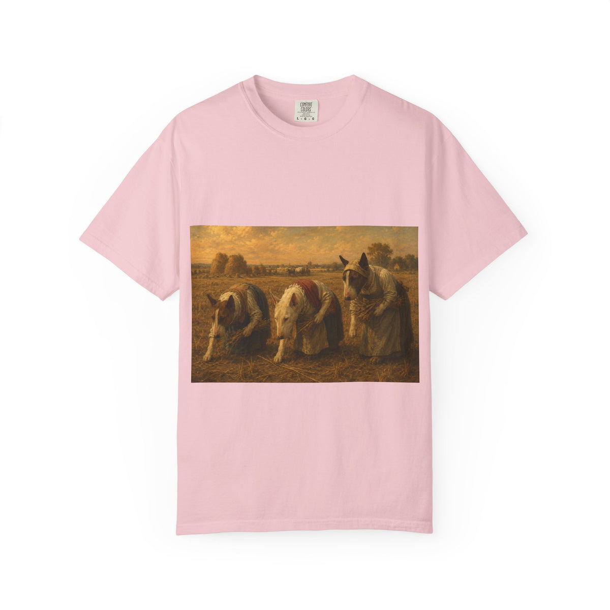 Bull Terrier The Gleaners — after Jean-Francois Millet, 1857 | Garment-Dyed Tee