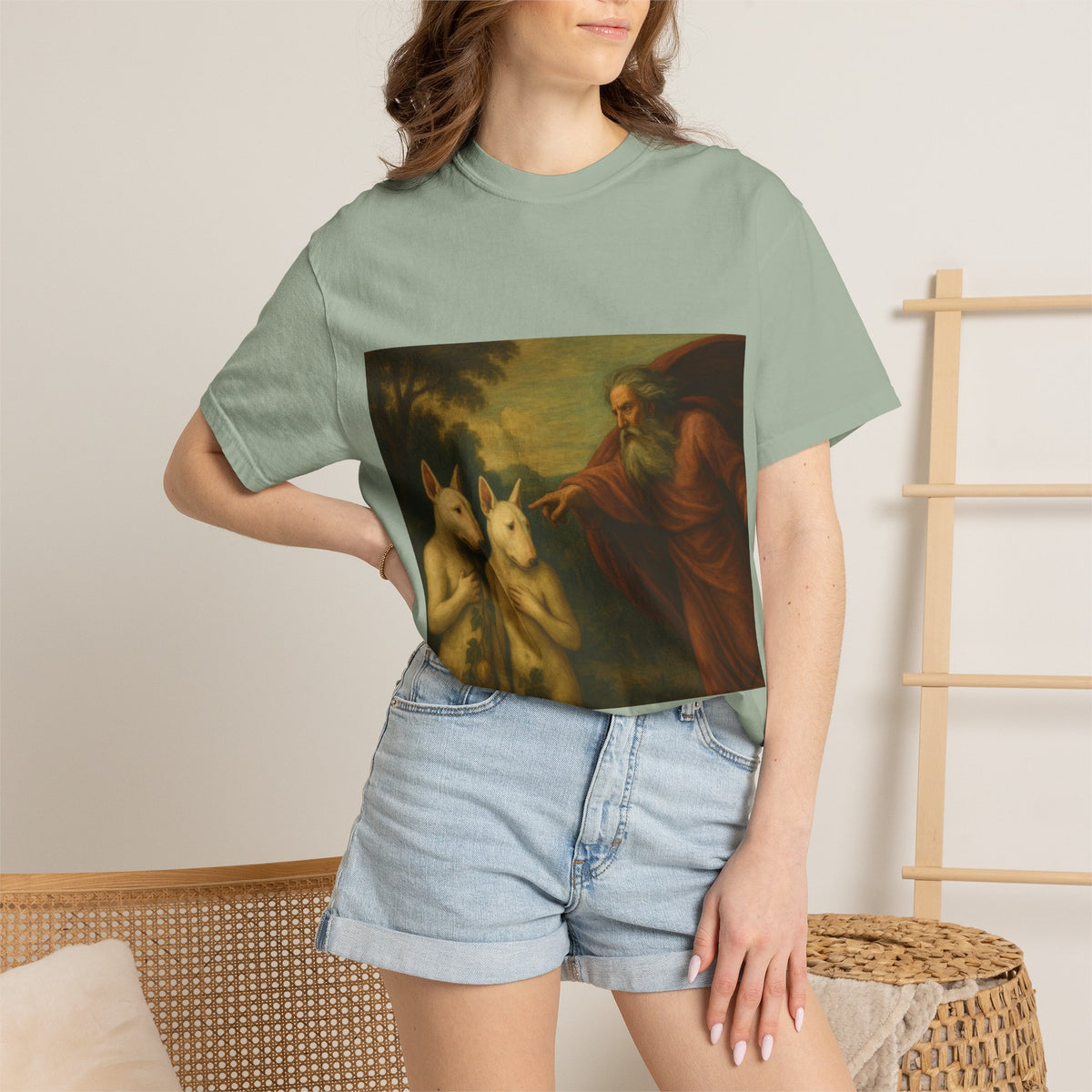 Bull Terrier The Rebuke of Adam and Eve — after Domenichino, 1626 | Garment-Dyed Tee