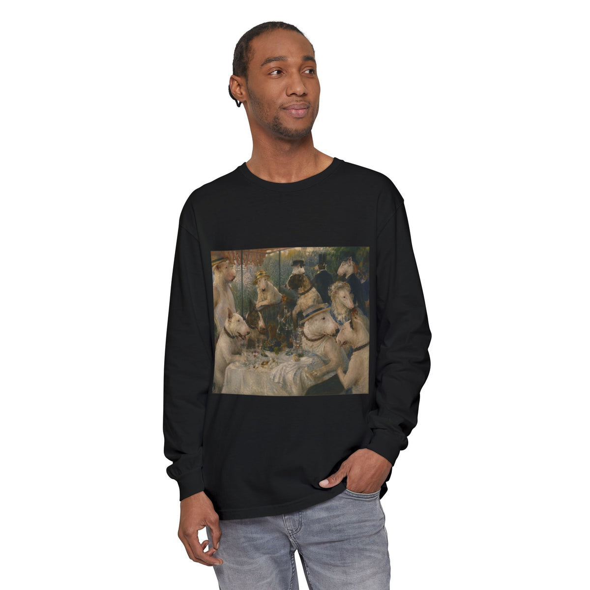 Bull Terrier Luncheon of the Boating Party — after Pierre-Auguste Renoir, 1881 | Long Sleeve