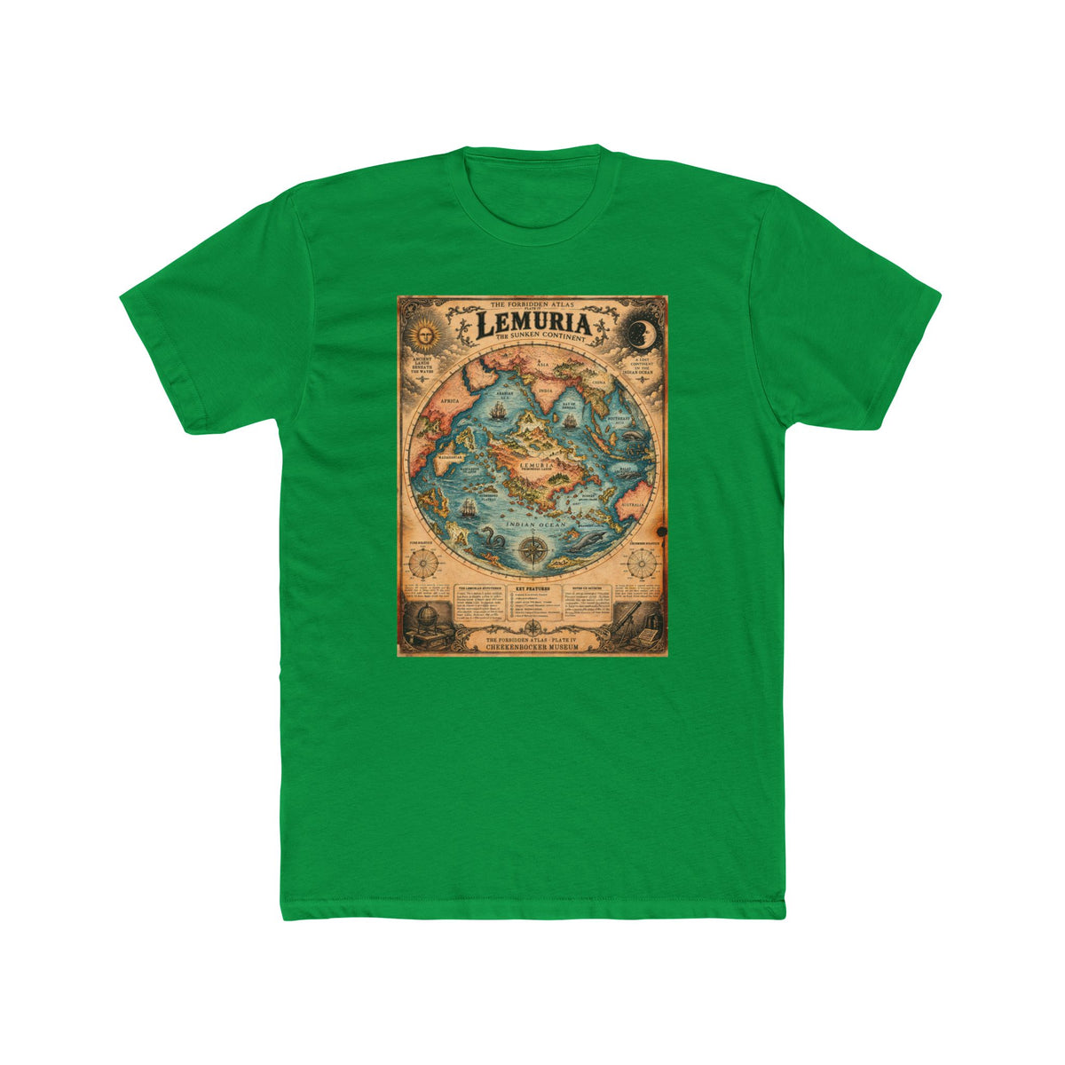 Lemuria, The Forbidden Atlas Plate IV | Unisex Cotton Crew Tee